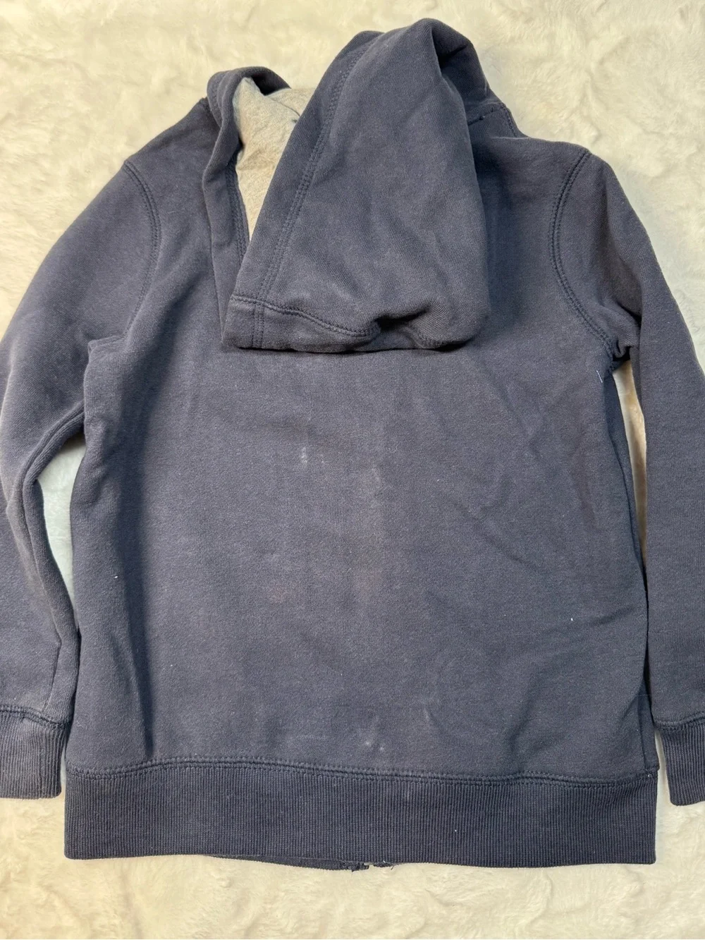 OshKosh B'gosh Navy Blue Zip Hoodie with White Logo